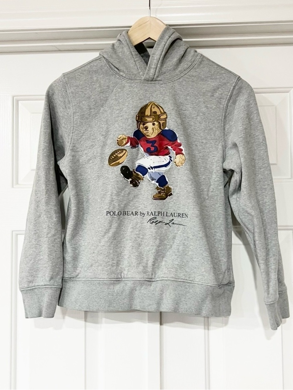 Polo by Ralph Lauren | Gray Polo Bear Football Sweatshirt Hoodie